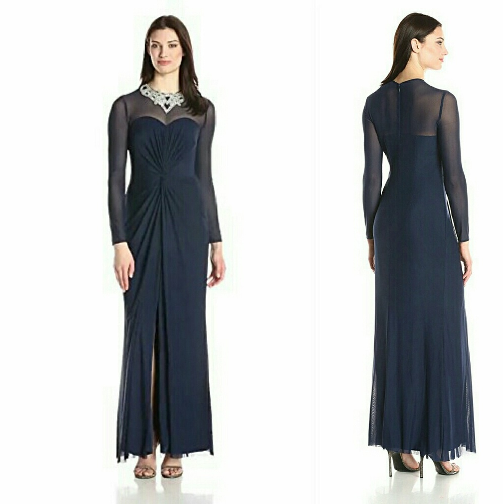 Marina navy evening dress