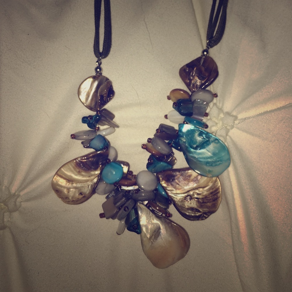 Lia Sophia Stone and Rope Necklace