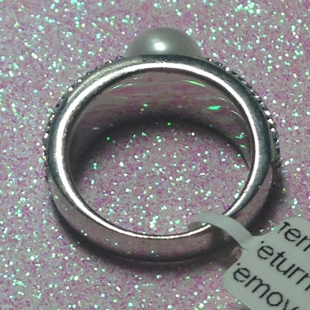 🔥SALE🔥Timeless Pearl - Crystal .925 Ring 7 - Picture 7 of 8