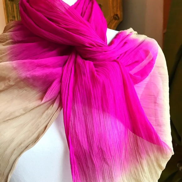 . 40%OFF{OMBRÉ 100% Silk} 3FT scarf - Picture 3 of 8