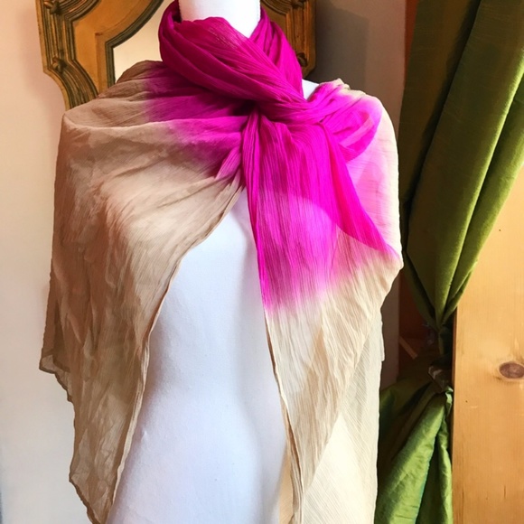 . 40%OFF{OMBRÉ 100% Silk} 3FT scarf - Picture 5 of 8