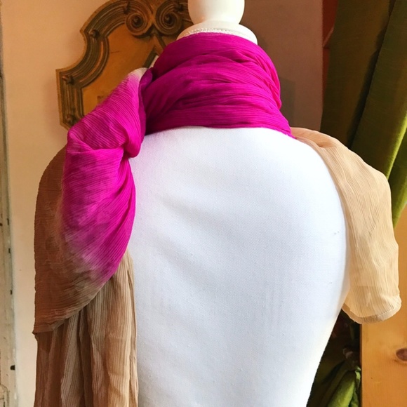 . 40%OFF{OMBRÉ 100% Silk} 3FT scarf - Picture 4 of 8