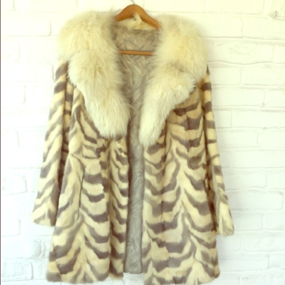 Chinchilla fur coat.