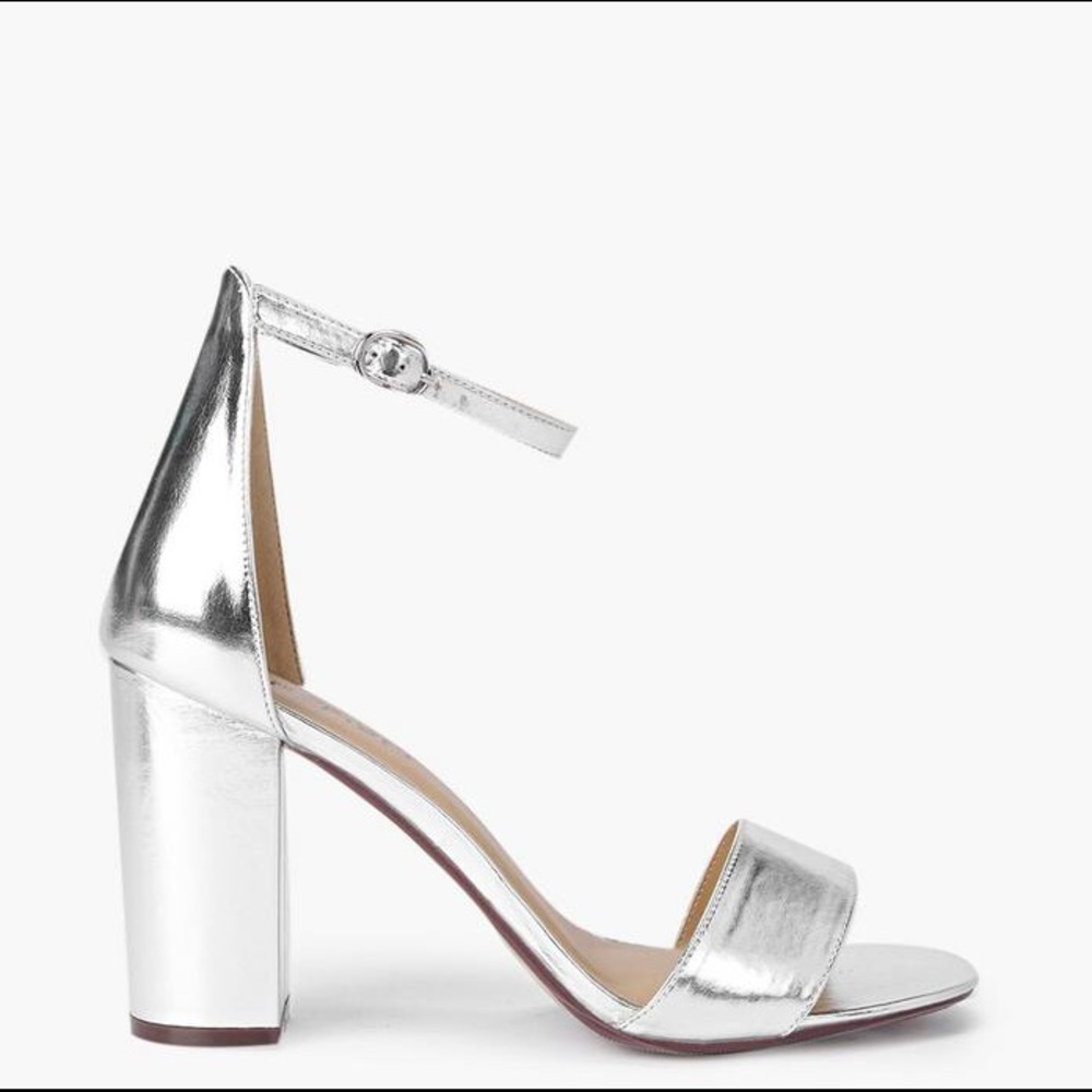 Silver Block Heels