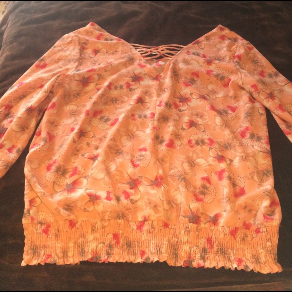 Blouse with Butterfly Print