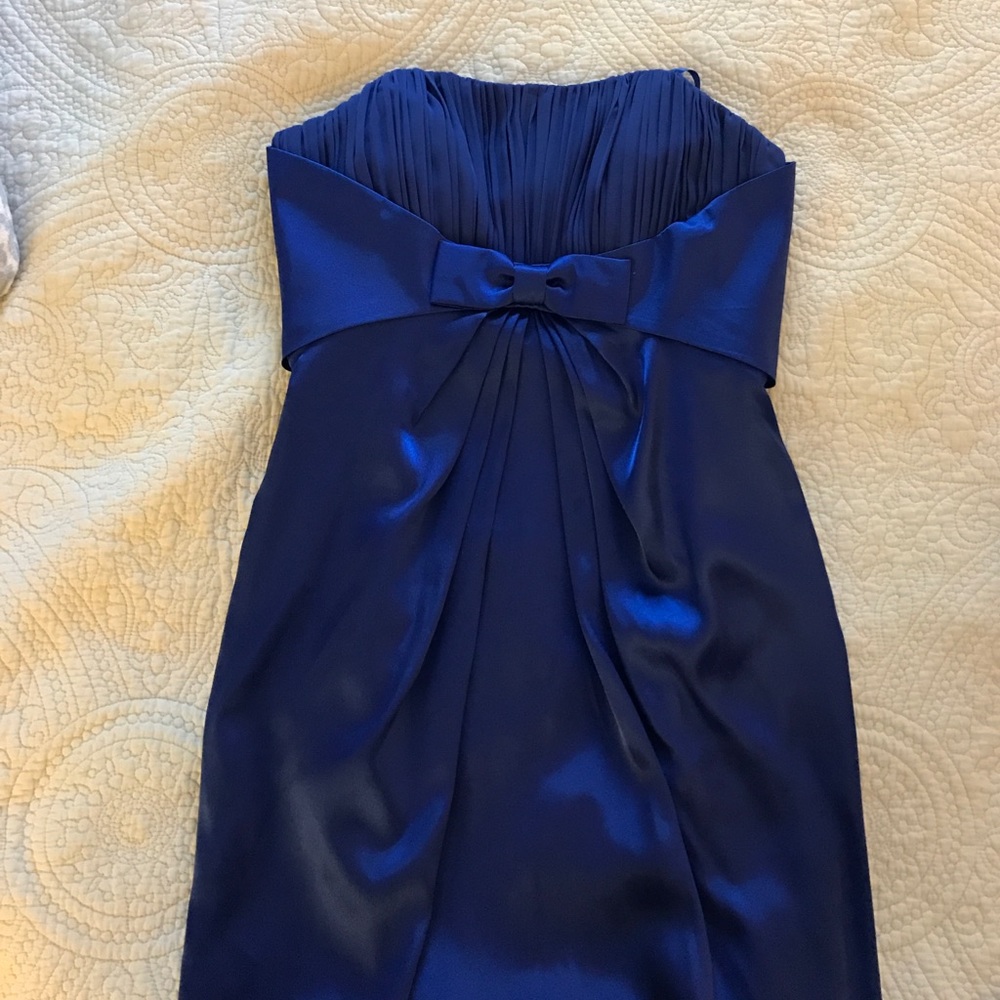 Strapless dress in stunning royal blue