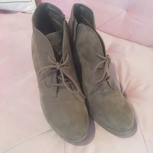 Merona (target) suede wedge booties 9.5