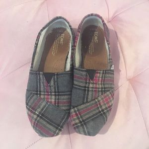 Pink and grey toms size 9.5