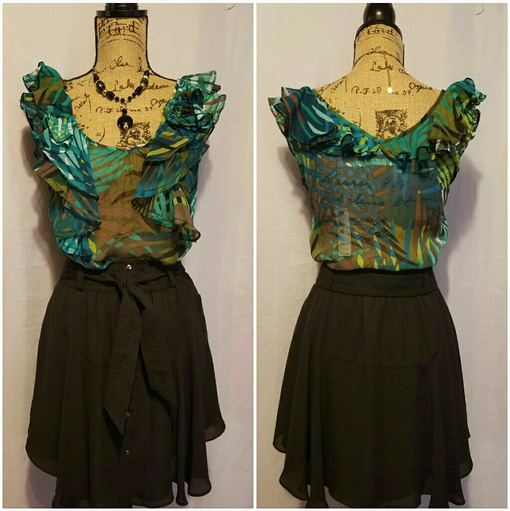 Beautiful see through blouse.