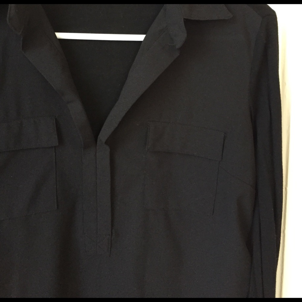 Bella Rose by Franscesca's black collar shirt. - Picture 3 of 6