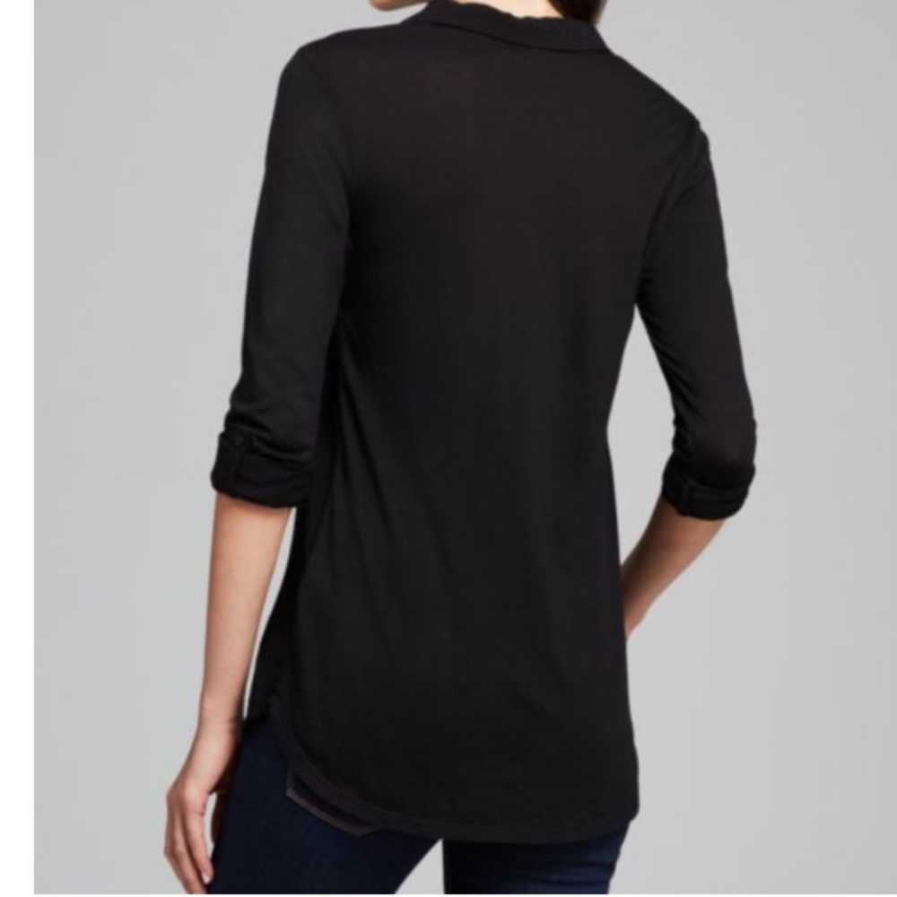 Bella Rose by Franscesca's black collar shirt. - Picture 6 of 6