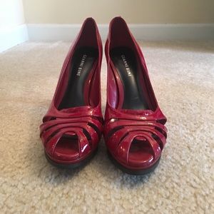 red patent leather heels. Gently used