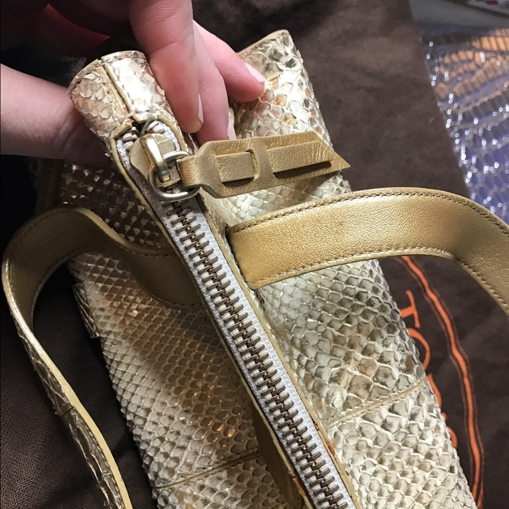 Tod's Python Candy Sera Mini Bag In Gold - image 4
