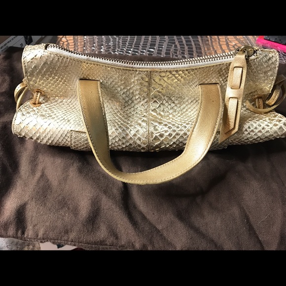 Tod's Python Candy Sera Mini bag in gold - Picture 2 of 6