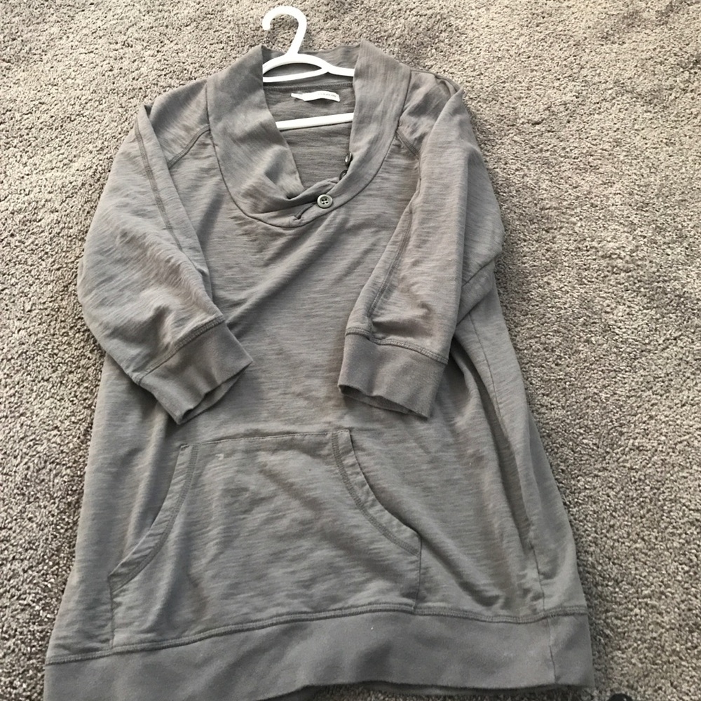 Maurices gray scoop neck 3/4 sleeve sweatshirt