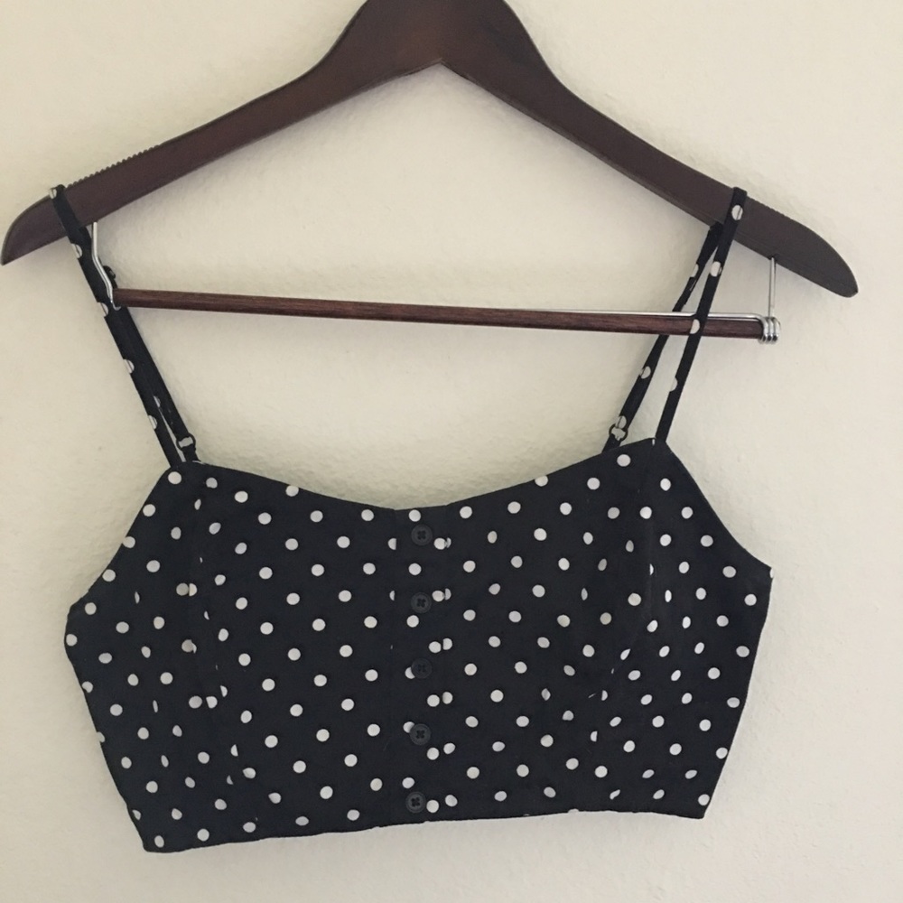Adorable polka dot crop top/bralette