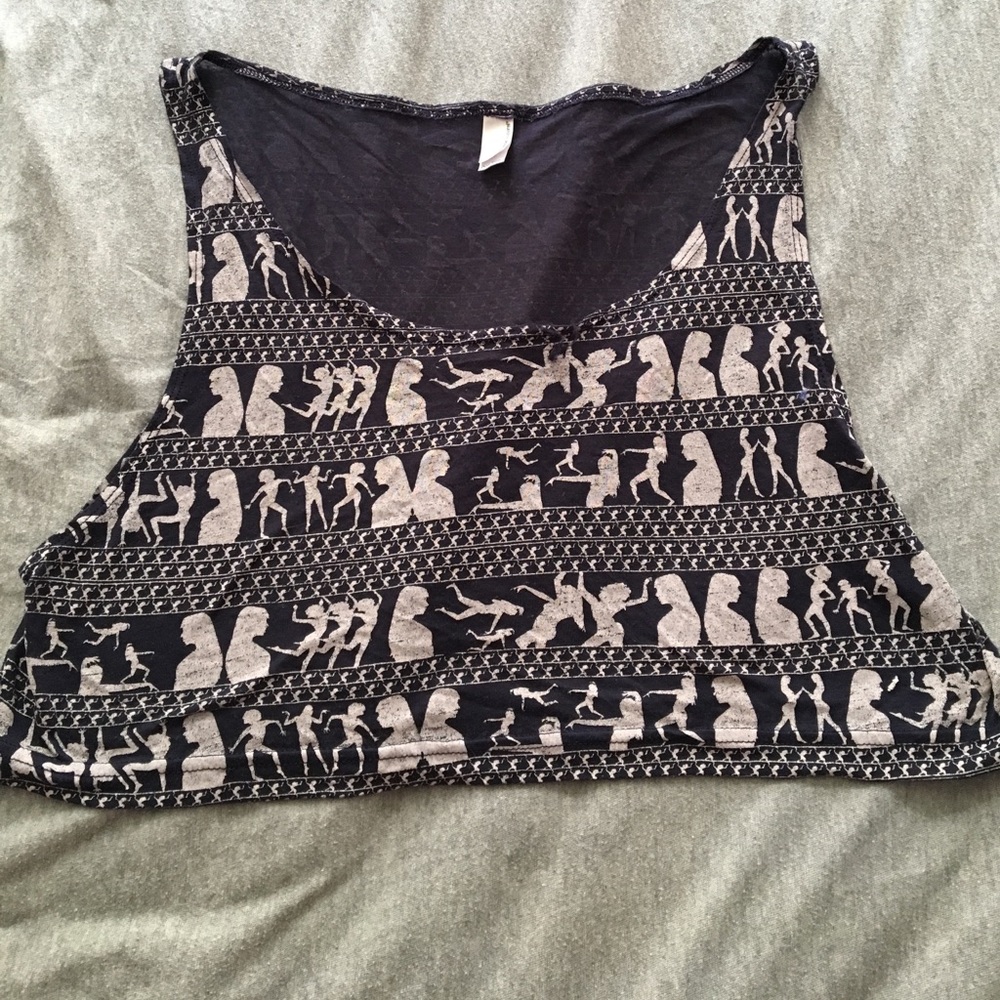 Crop top printed shirt