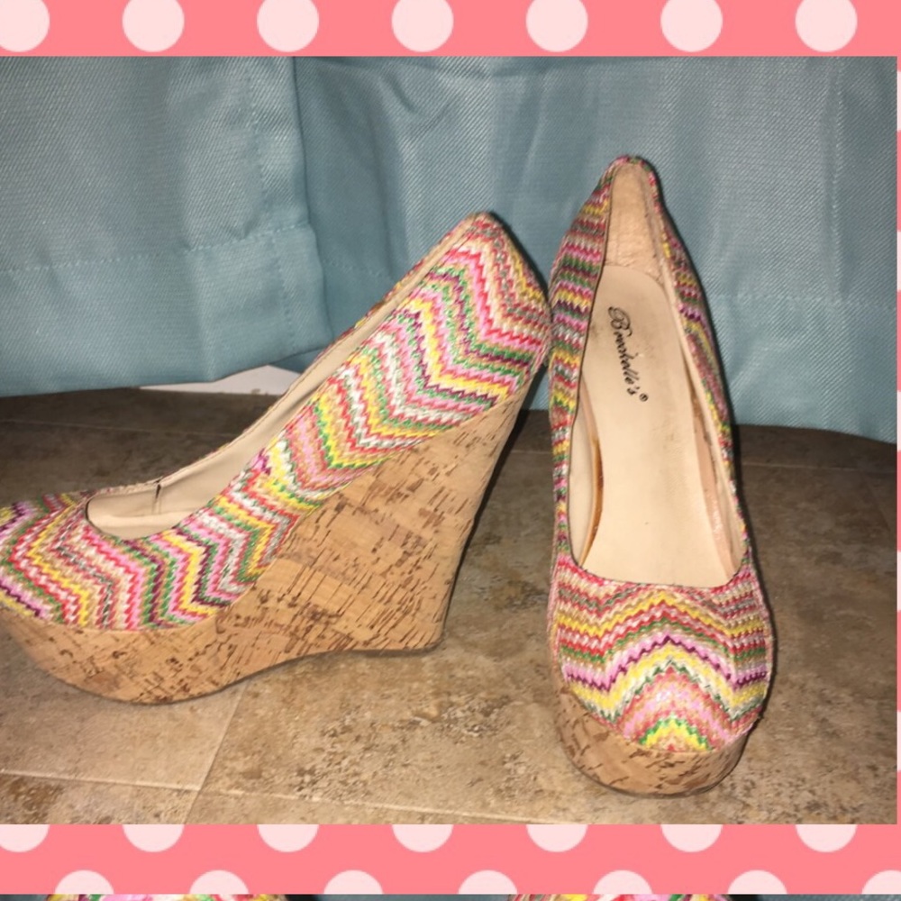 Rainbow colored wedges