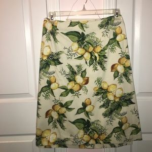 Talbots lemon skirt