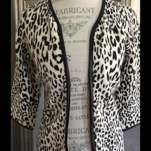 Chico's Animal Print Sweater Jacket