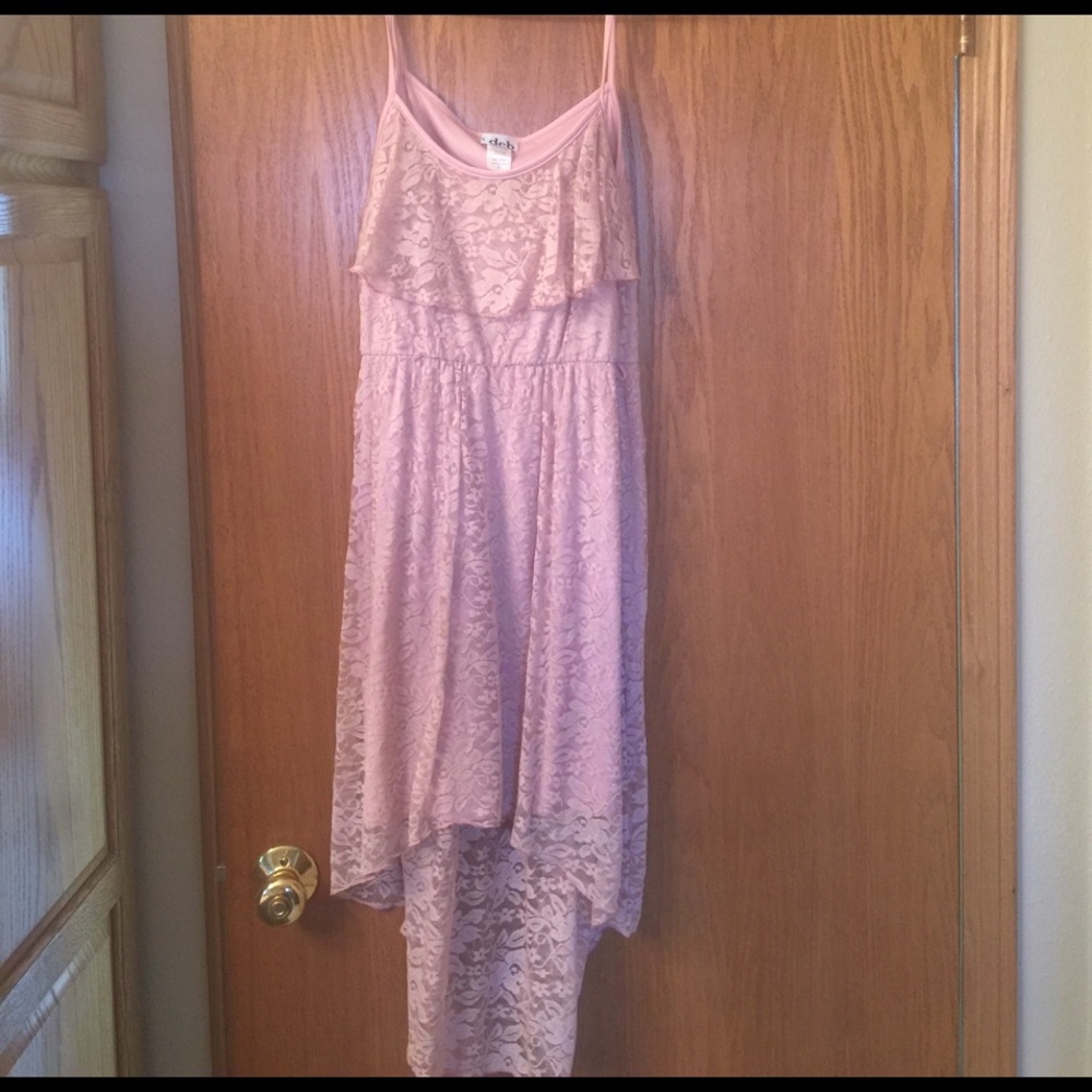 Deb high low dress size Large