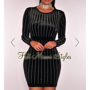 Brand new velvet rhinestone dress