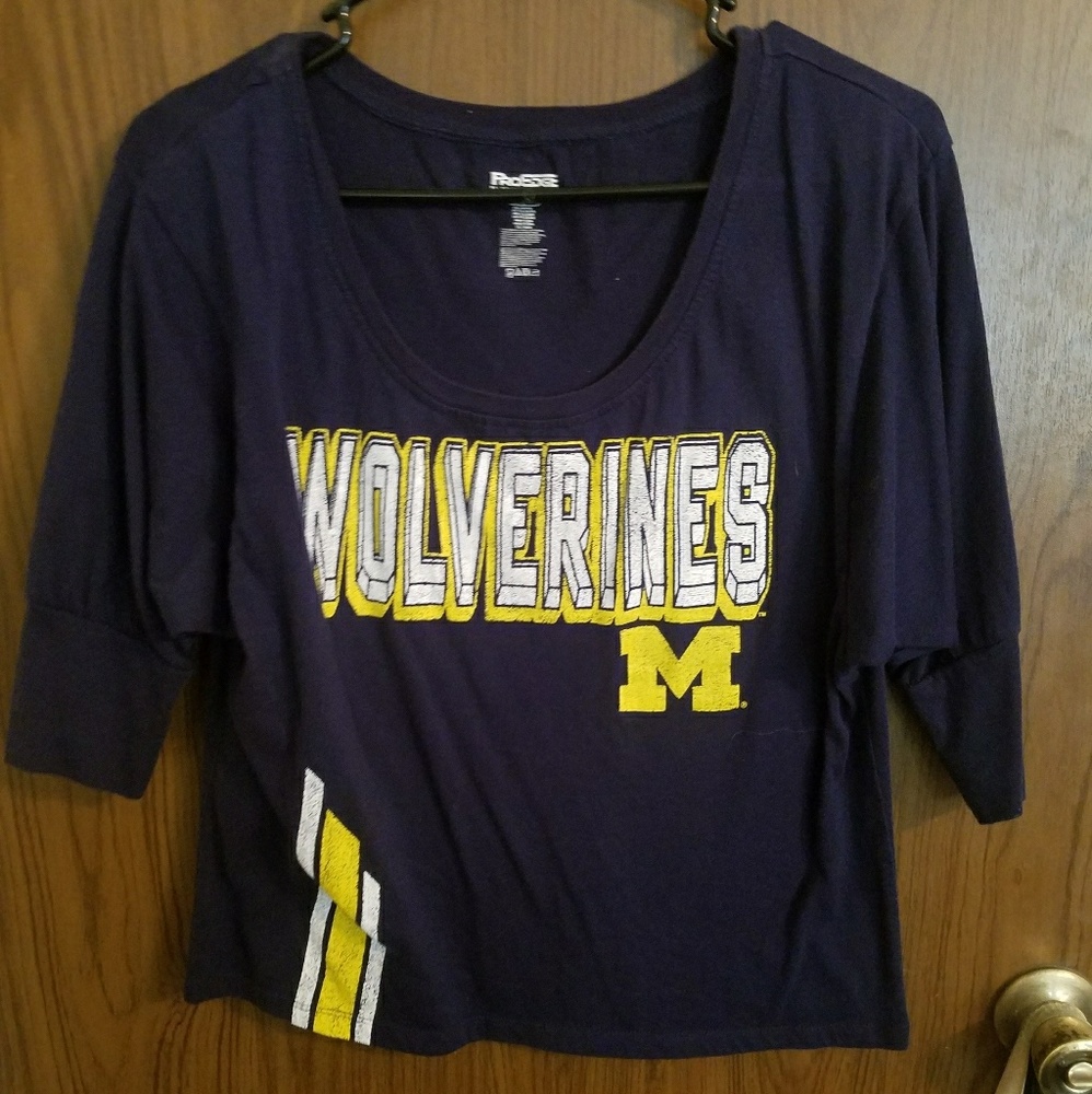 Michigan Wolverine cropped top