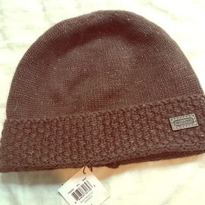 Coach Mahogany Basketweave Hat F80284