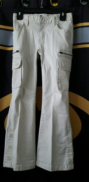 Gap Cargo Khaki Stretch Flare Slacks - Picture 1 of 5