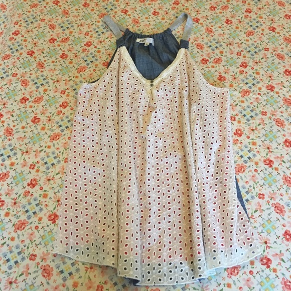 SOLD IN BUNDLE BOGO 😎 Jolt Denim Lace Top - Picture 2 of 7