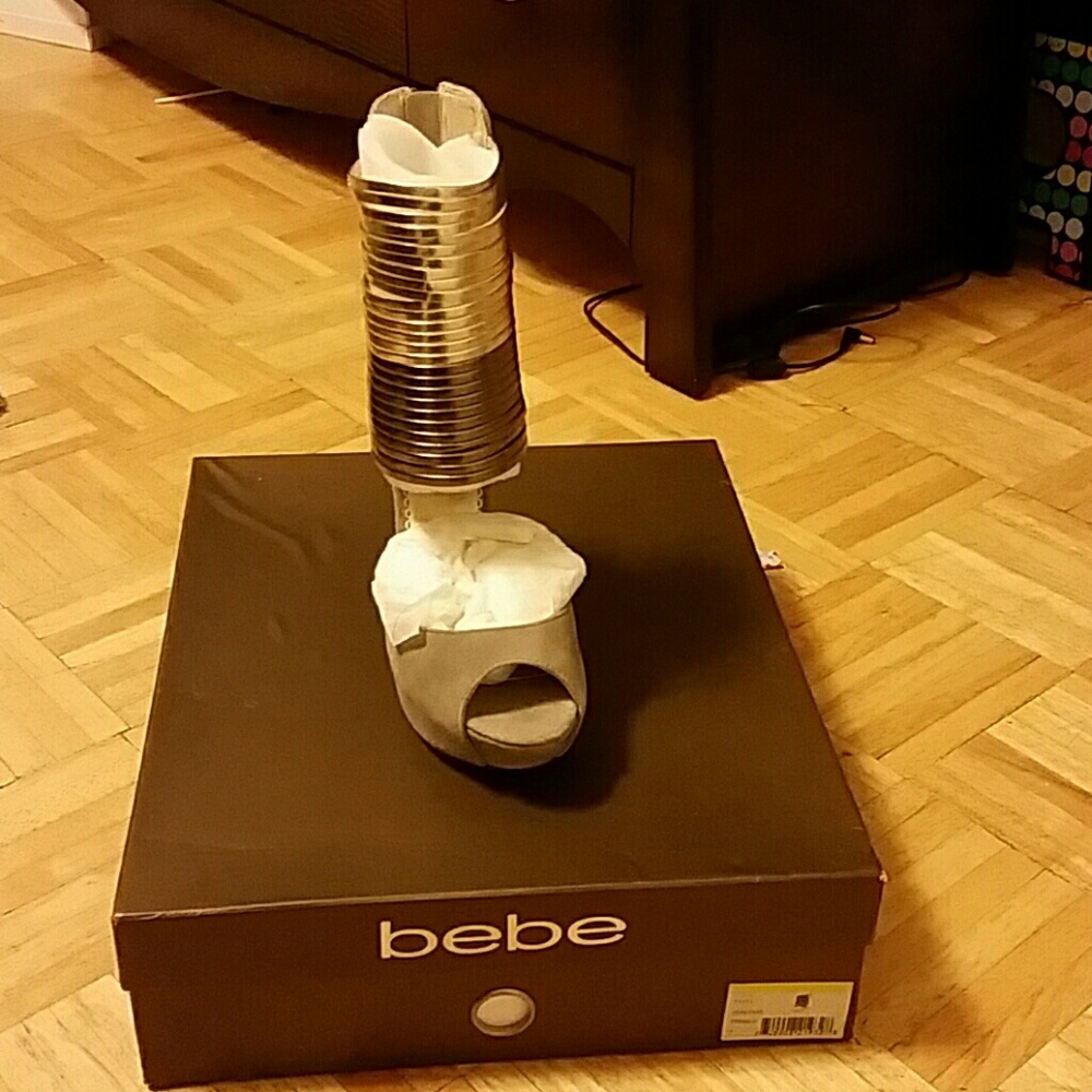 Triple gold bebe wedge