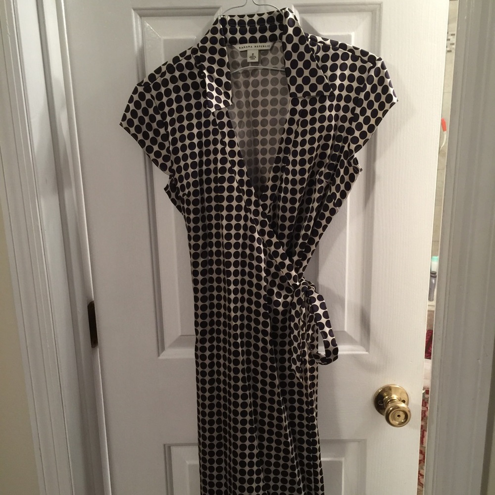 Banana Republic silk wrap dress