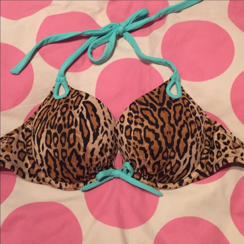 Victoria's Secret cheetah push up bikini 32D NEW