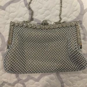 Silver purse/clutch