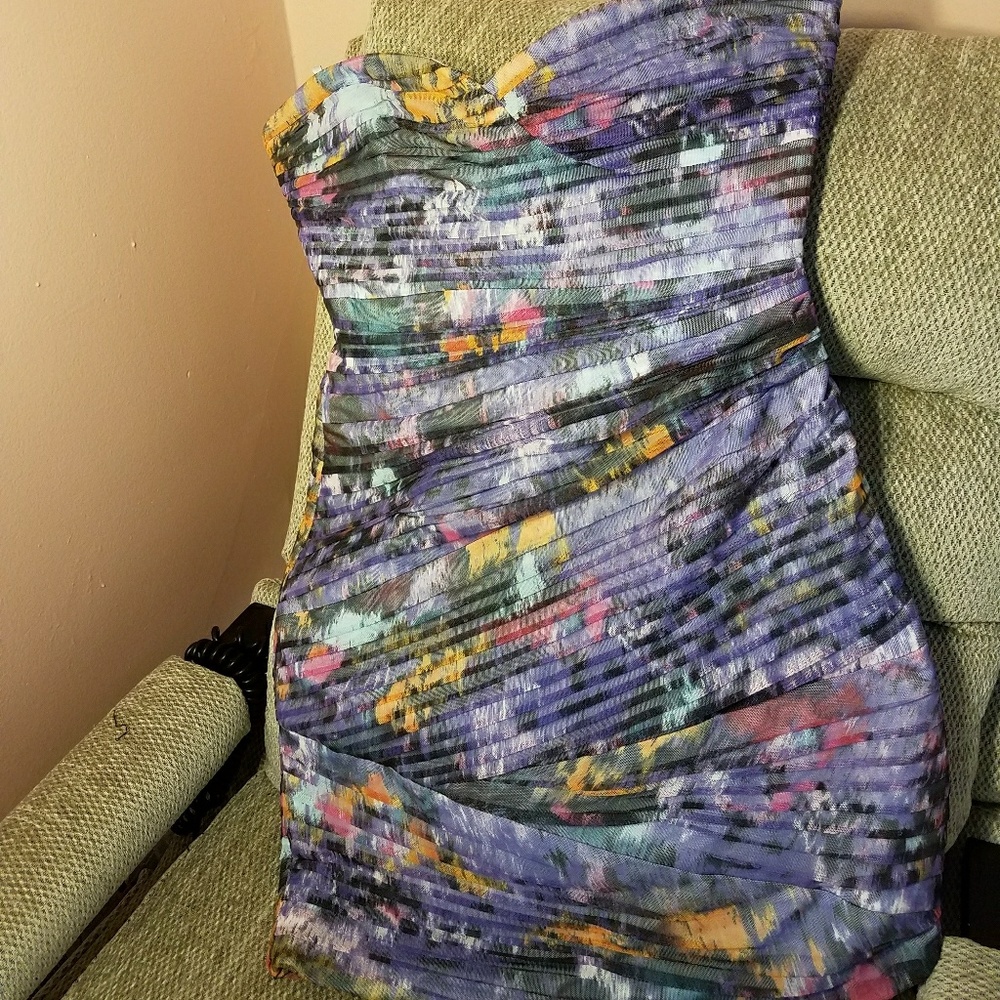 BCBG Knee length multi-color dress
