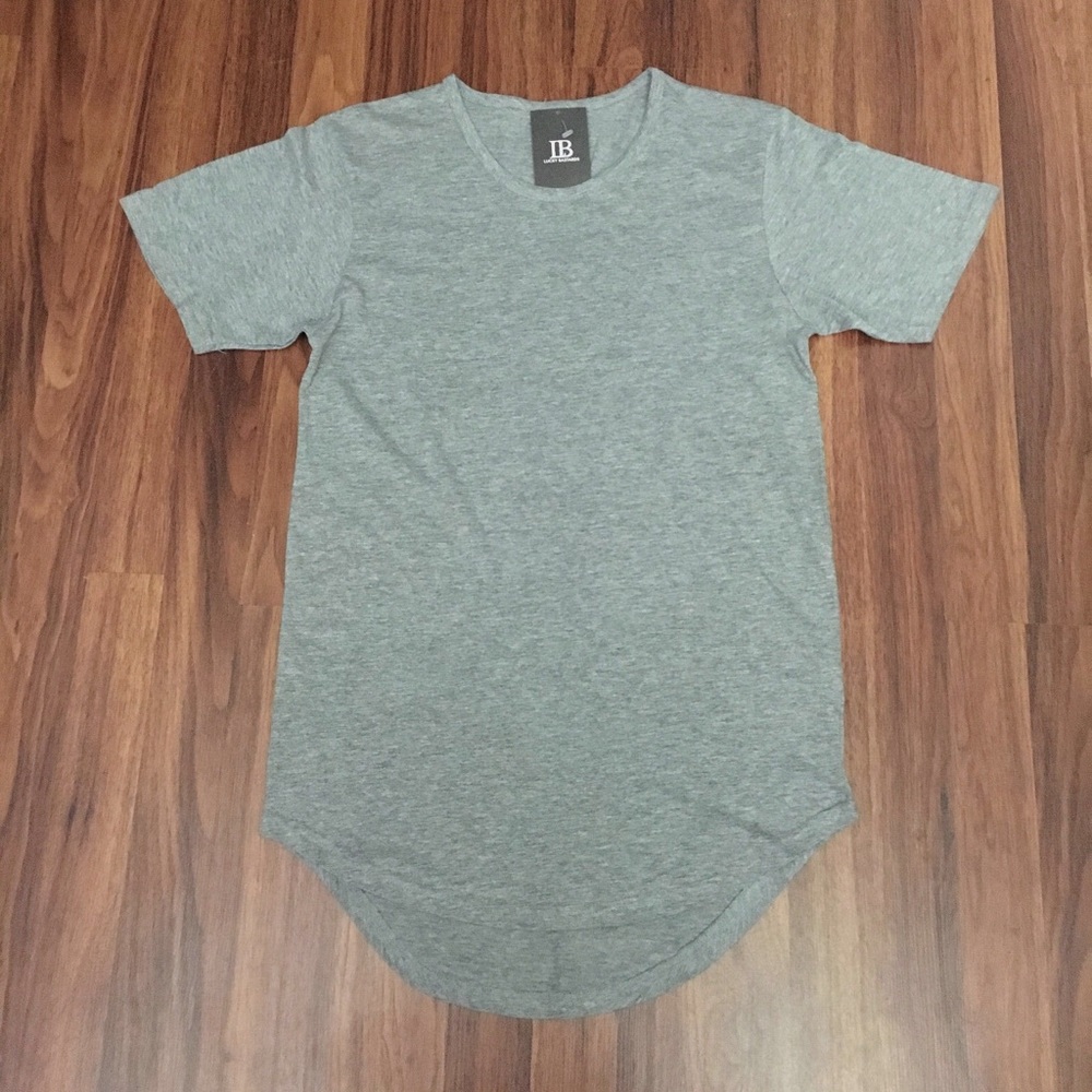 Grey Elongated SS Extended Tee Men's