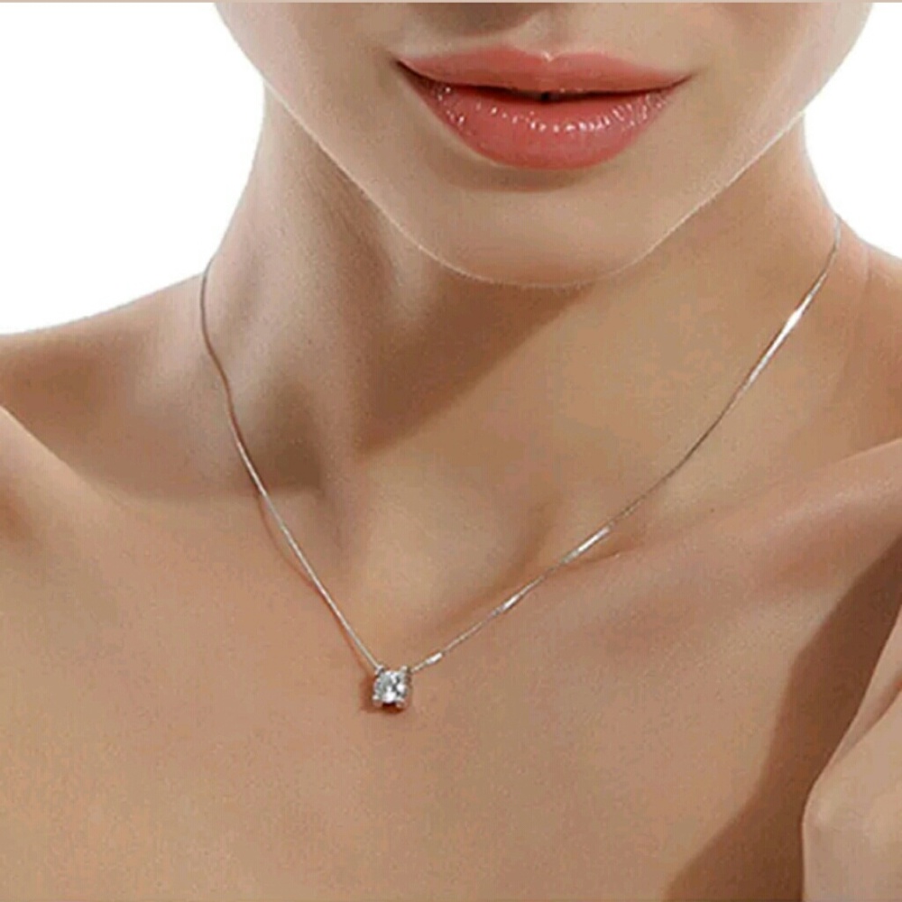 NWT 925 Sterling Silver Gem Necklace - Picture 2 of 3