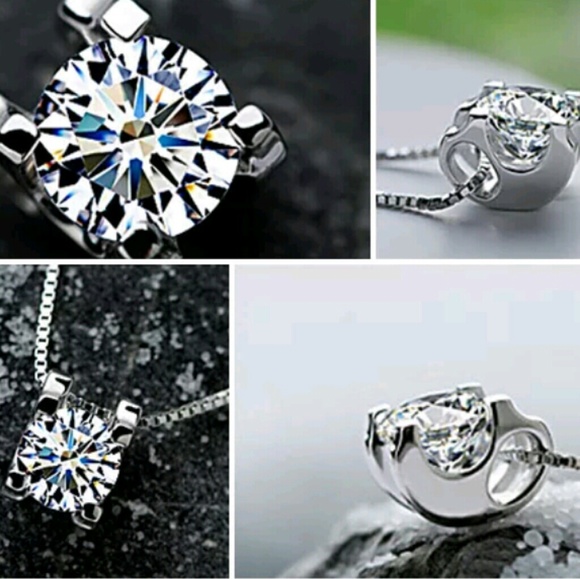 NWT 925 Sterling Silver Gem Necklace - Picture 3 of 3