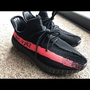 Yeezy boost 350 v2 red and black