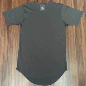 Charcoal Elongated SS Extended Tee Men's