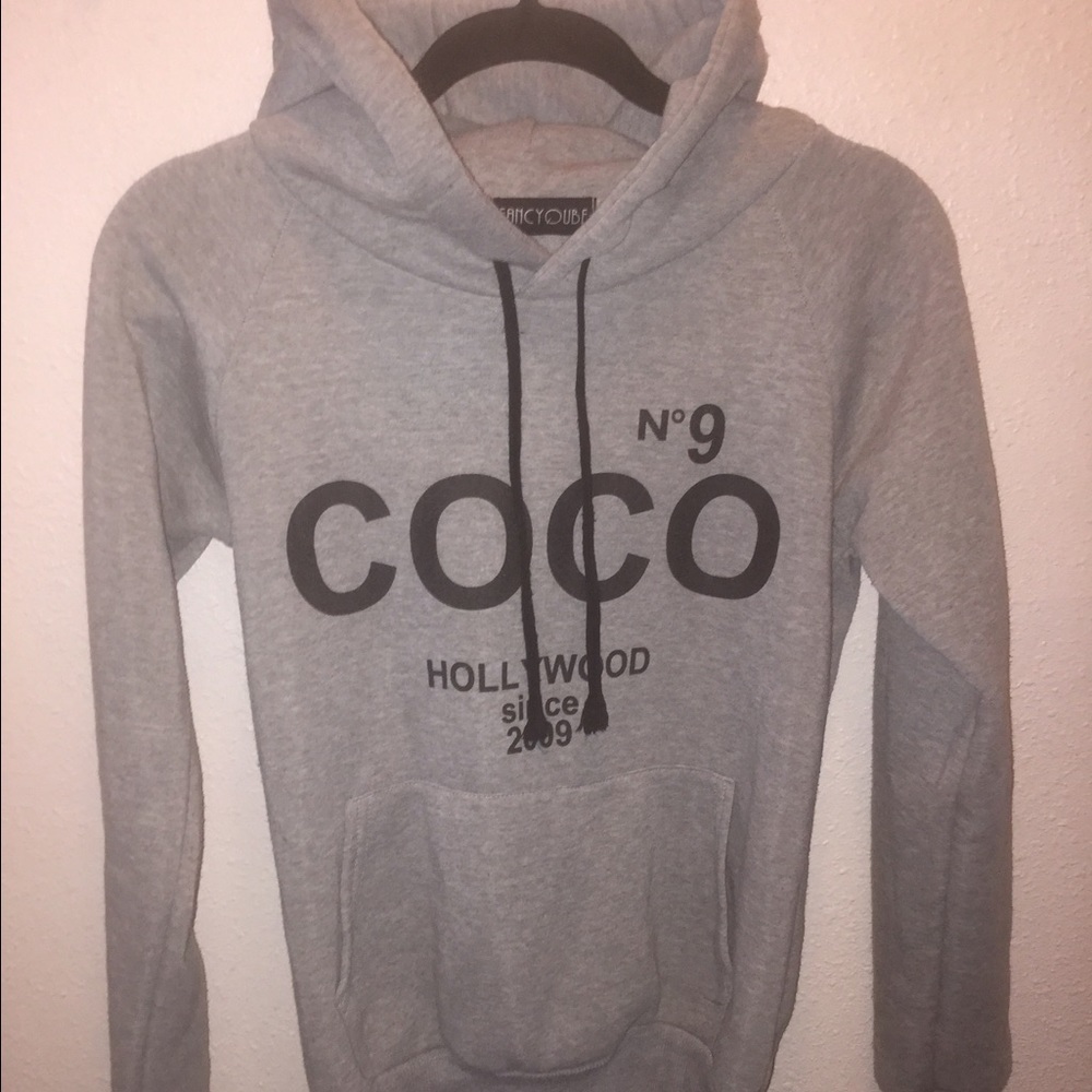 COCO Chanel Grey hoodie! NWOT PERFECT CONDITION!