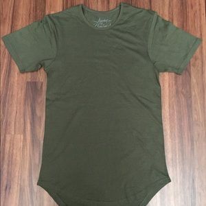Olive Elongated SS Extended Tee Men's