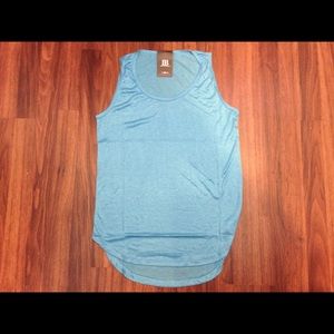Sky Blue Elongated Tank Top Men's