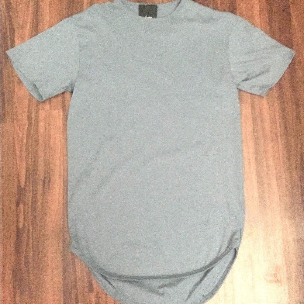 Silver Elongated SS Extended Tee Men's