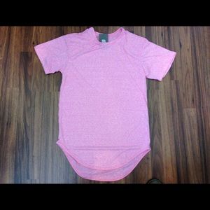 Pink Elongated SS Extended Tee Men's