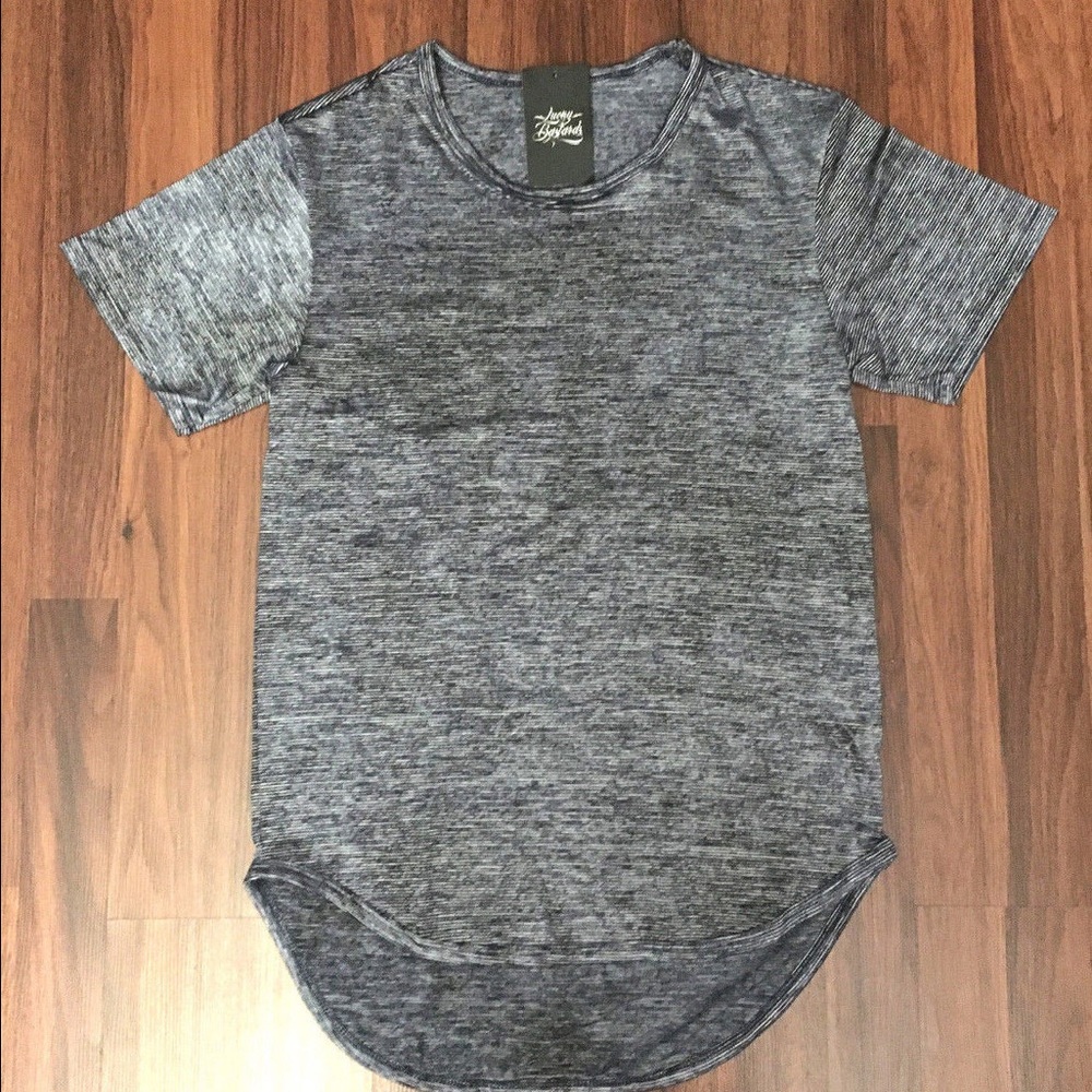 Grey Marble Elongated SS Extended Tee Men's
