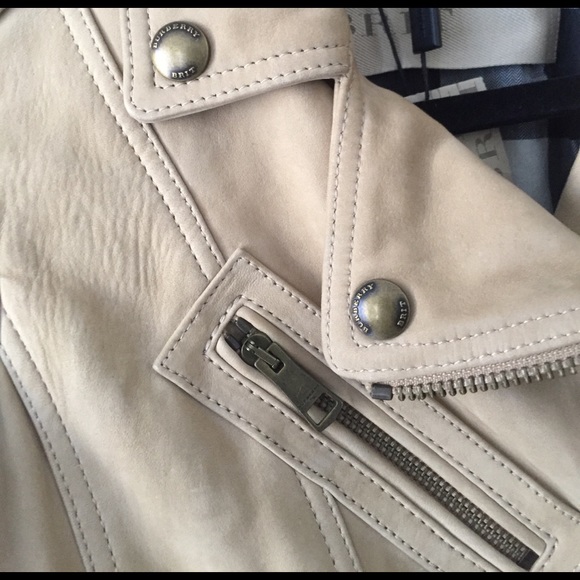 Burberry Tan lamb leather jacket US 2 EU 36 NWT - Picture 3 of 8