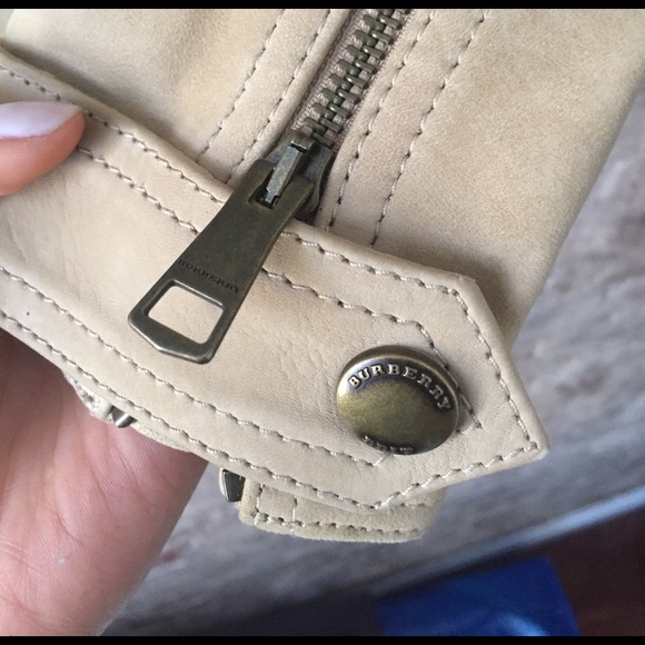 Burberry Tan lamb leather jacket US 2 EU 36 NWT - Picture 4 of 8