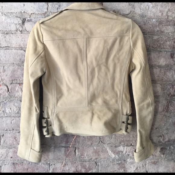 Burberry Tan lamb leather jacket US 2 EU 36 NWT - Picture 5 of 8