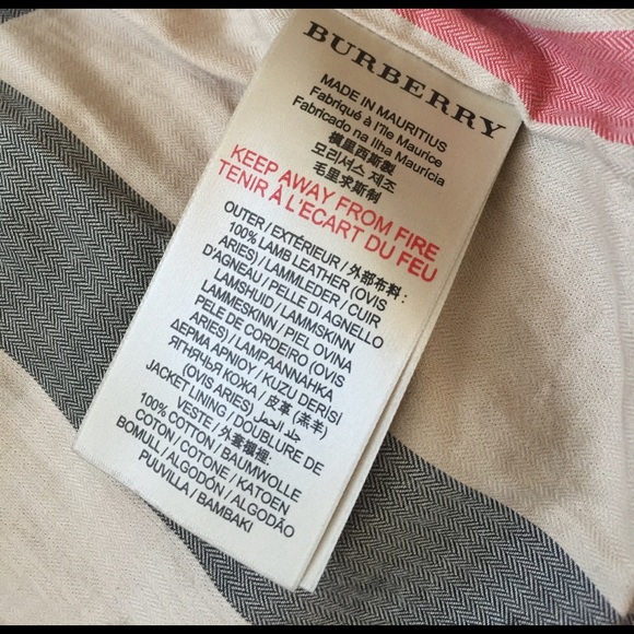 Burberry Tan lamb leather jacket US 2 EU 36 NWT - Picture 7 of 8